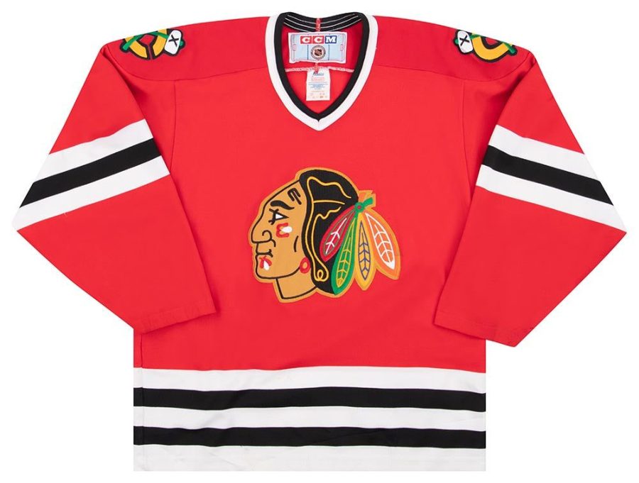 1990 96 blackhawks ccm away front