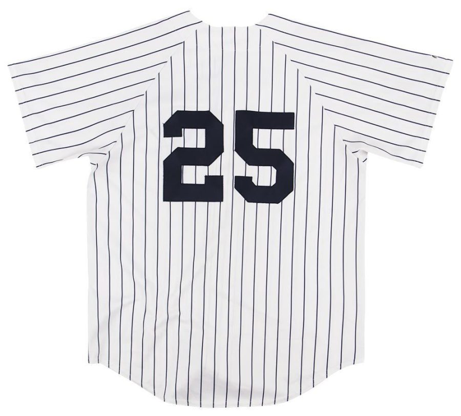 2005 08 yankees giambi 25 majestic home back