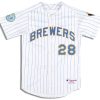 2007 brewers fielder 28 auth. majestic alt. front