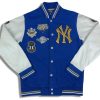 yankees 00 varisty jacket blue front